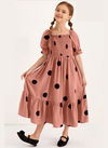 Peach Colour SPOON Western Party Wear Latest Designer Rayon Cotton One Piece Baby Girls Collection SPOON 06